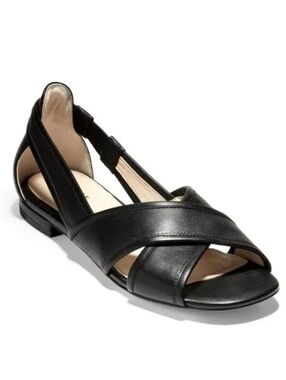 Cole Haan Modern Classics Lewis Flat Black Leather Size 8 B